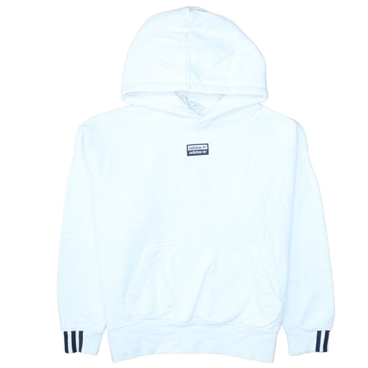 Womens UK Size 12 adidas White Pullover Hoodie