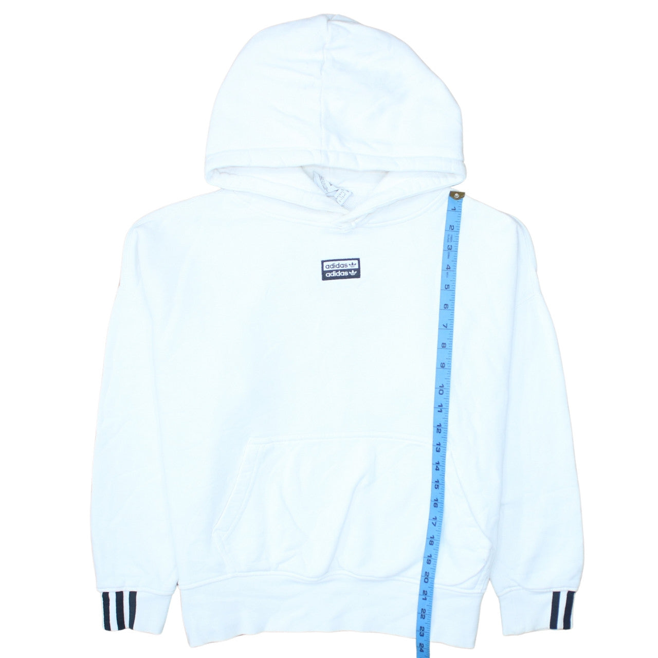 Womens UK Size 12 adidas White Pullover Hoodie