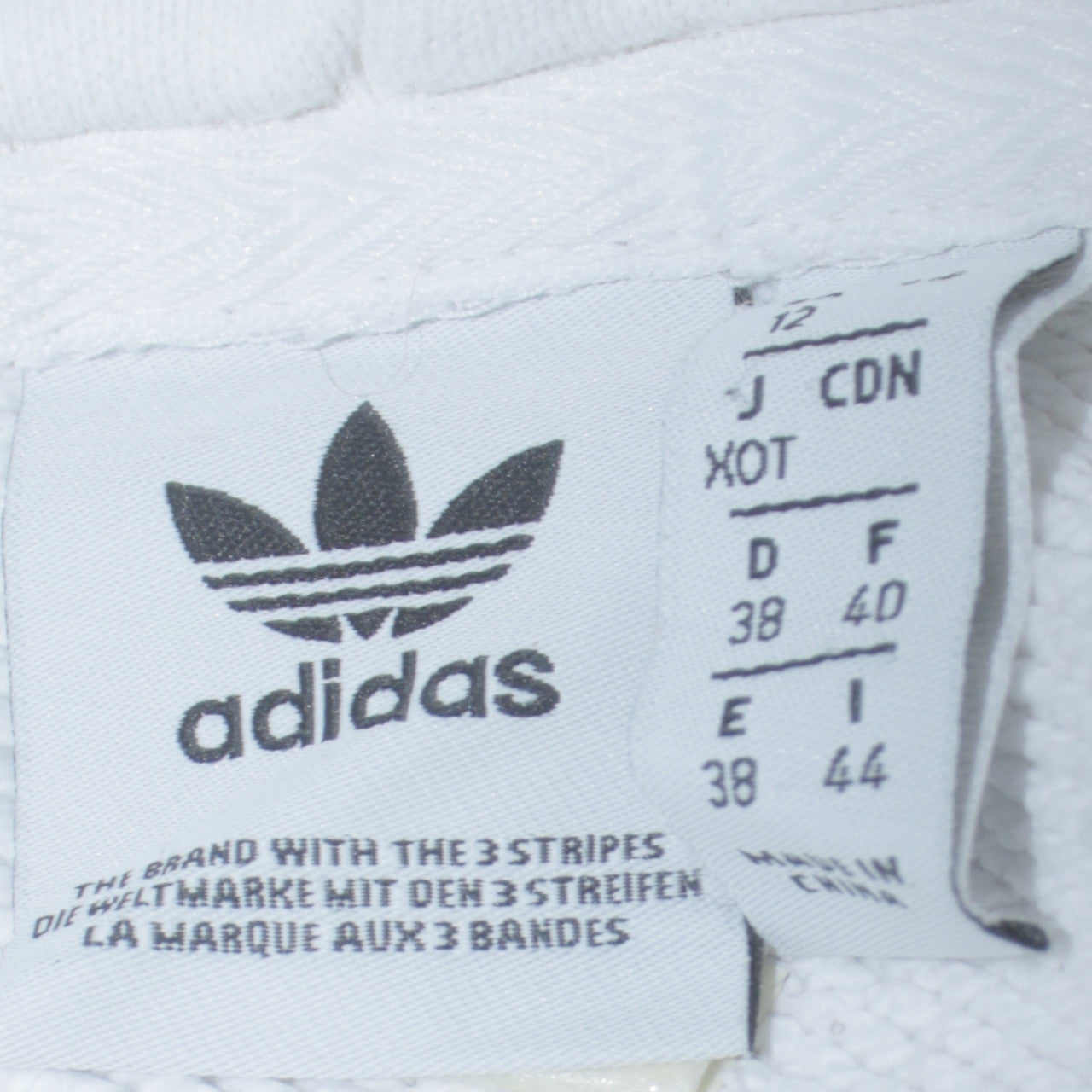 Womens UK Size 12 adidas White Pullover Hoodie
