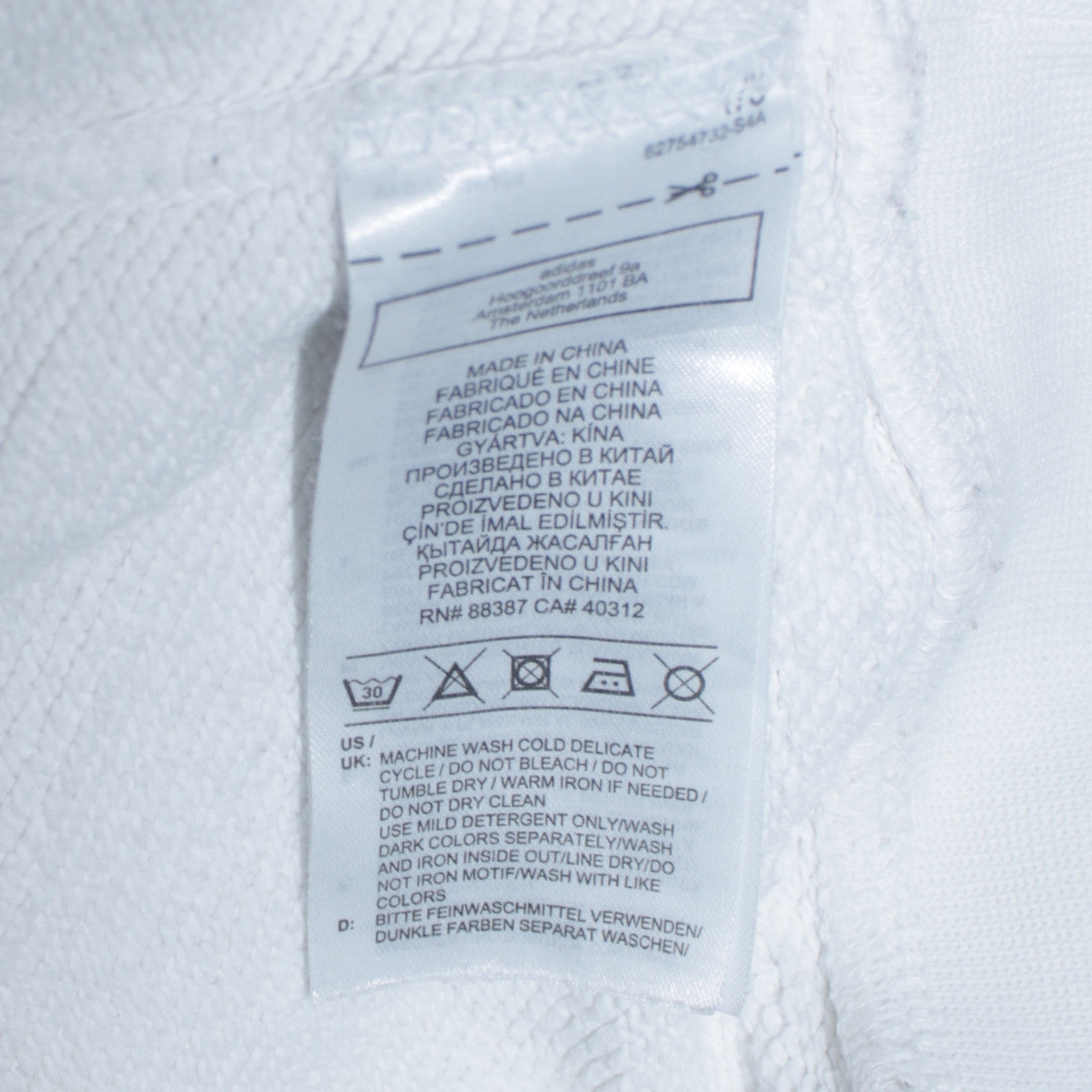 Womens UK Size 12 adidas White Pullover Hoodie