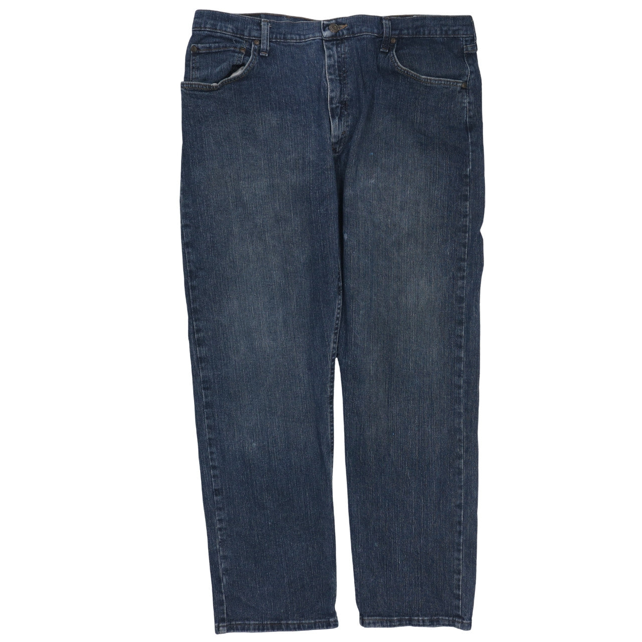 Mens UK Size L Wrangler Relaxed Fit Straight Blue Jeans
