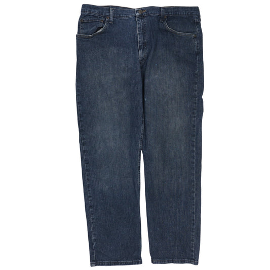 Mens UK Size L Wrangler Relaxed Fit Straight Blue Jeans