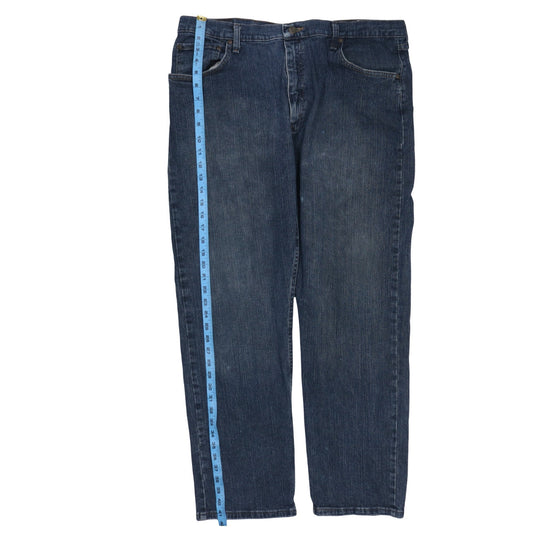 Mens UK Size L Wrangler Relaxed Fit Straight Blue Jeans