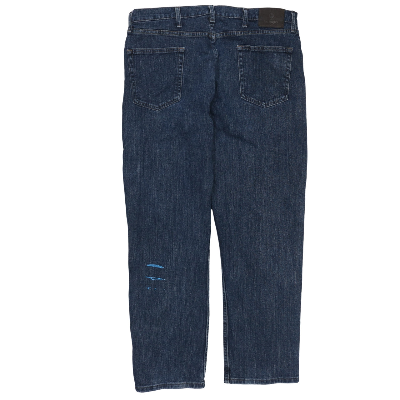 Mens UK Size L Wrangler Relaxed Fit Straight Blue Jeans