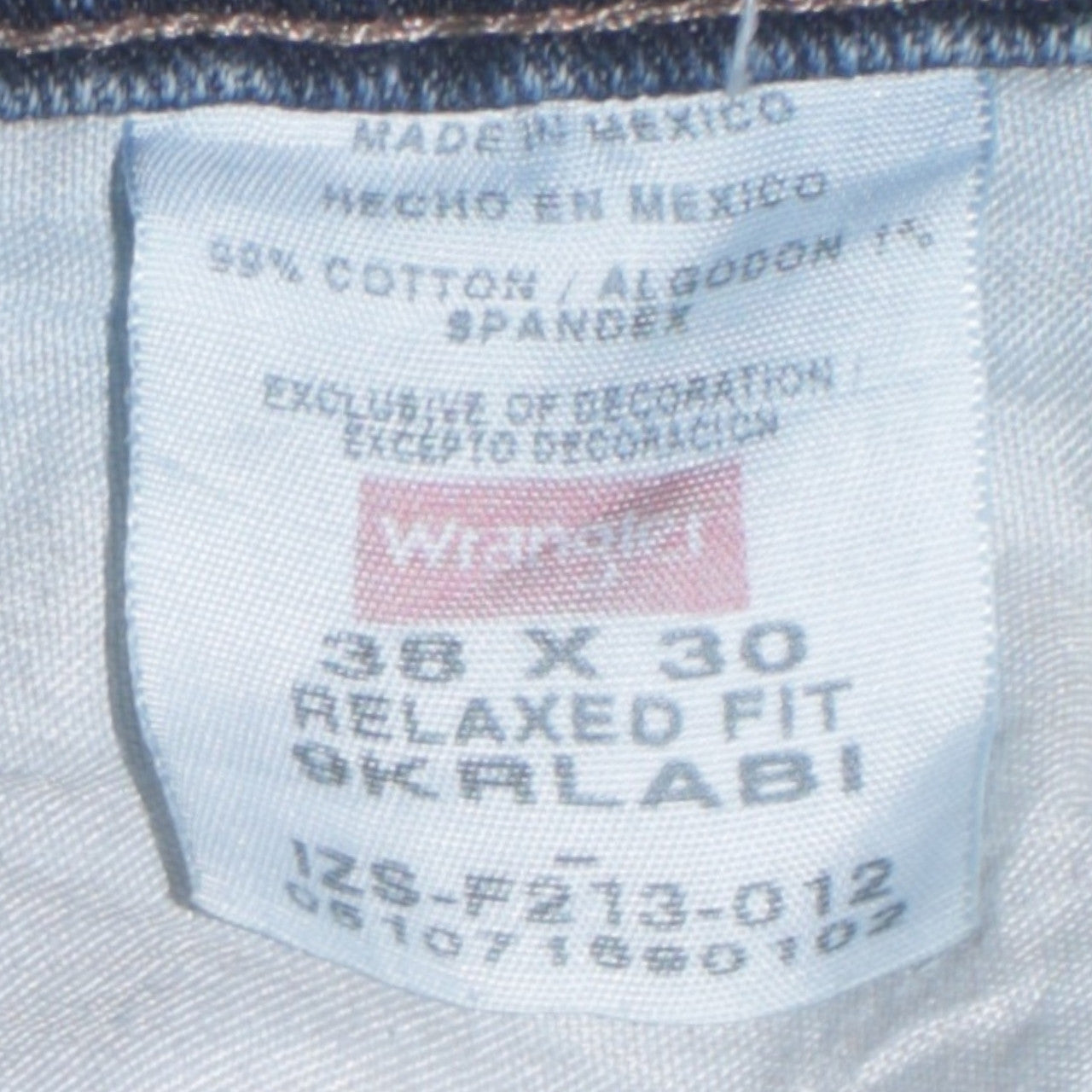 Mens UK Size L Wrangler Relaxed Fit Straight Blue Jeans