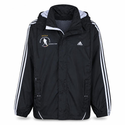 Adidas Men's Black Small Hooded Windbreaker Deutschland Jacket
