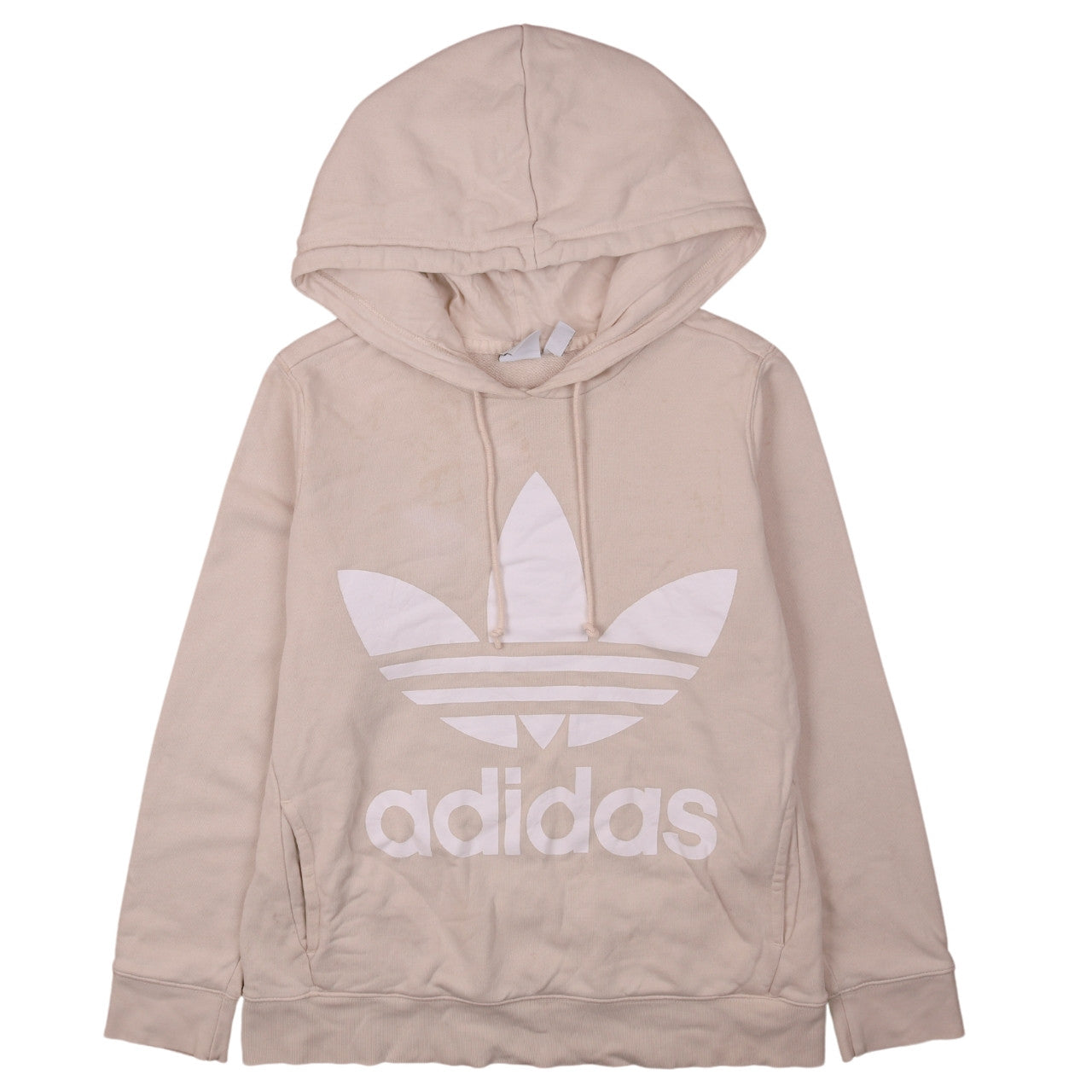 Womens UK Size 10 adidas Beige Pullover Hoodie