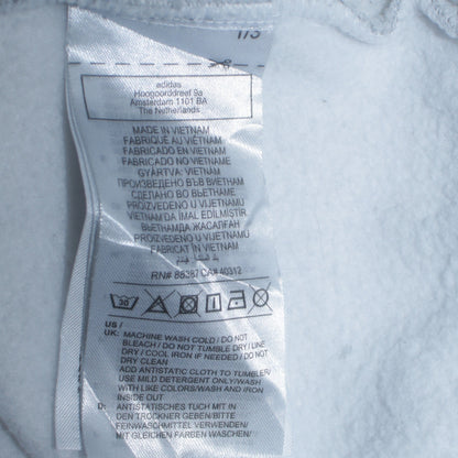 Mens UK Size S adidas White 1/2 Zip Hoodie