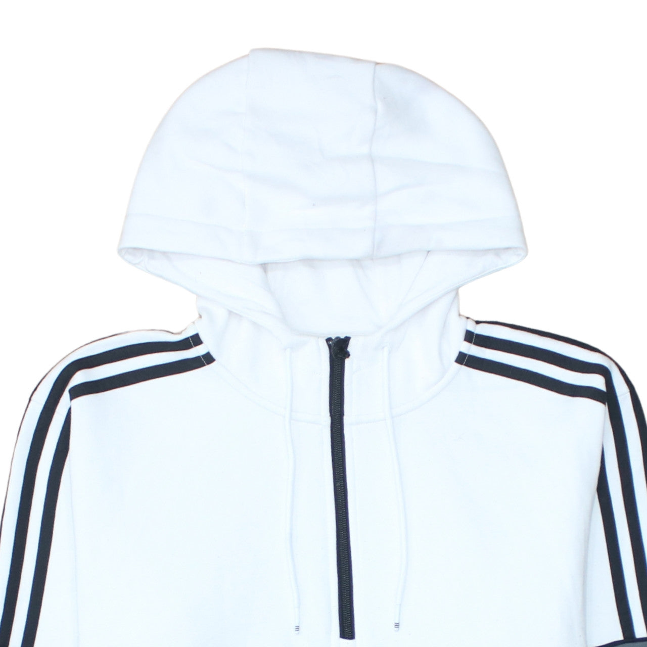 Mens UK Size S adidas White 1/2 Zip Hoodie