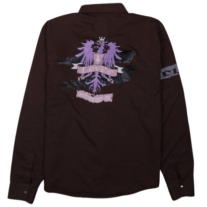 Levi's Men's Brown XL Graphic Long Sleeve Button-Up Shirt