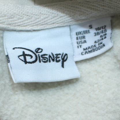 Womens UK Size S Disney White Pullover Hoodie