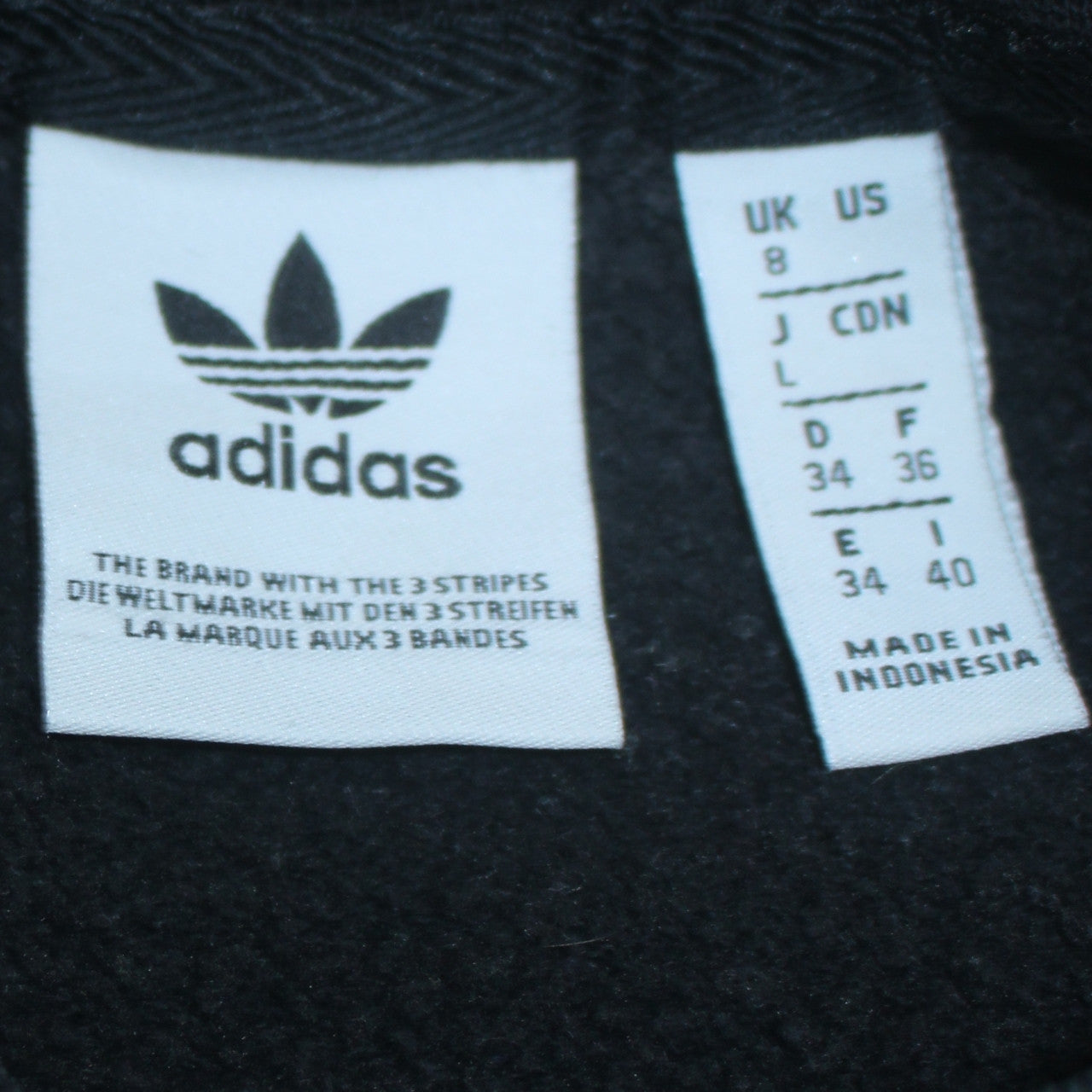 Womens UK Size 8 adidas Black Pullover Sweatshirt
