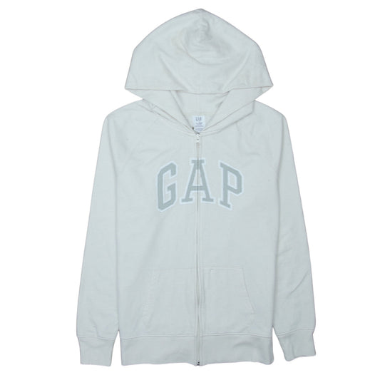Womens UK Size S Gap White Full Zip Hoodie