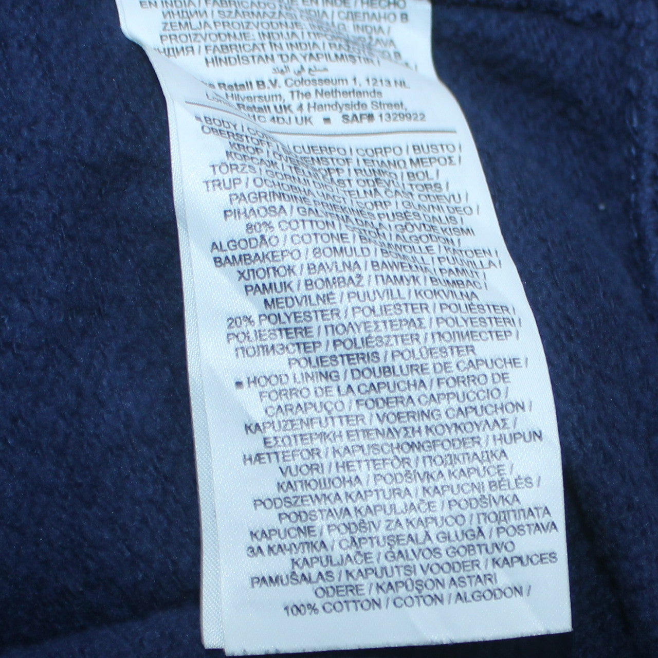 Mens UK Size S Nike Blue Pullover Hoodie