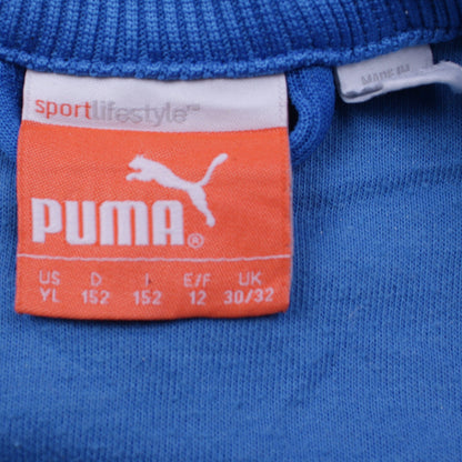Puma Boys Blue Full Zip Soccer Hoodie Jacket Size 12 Athletic Style