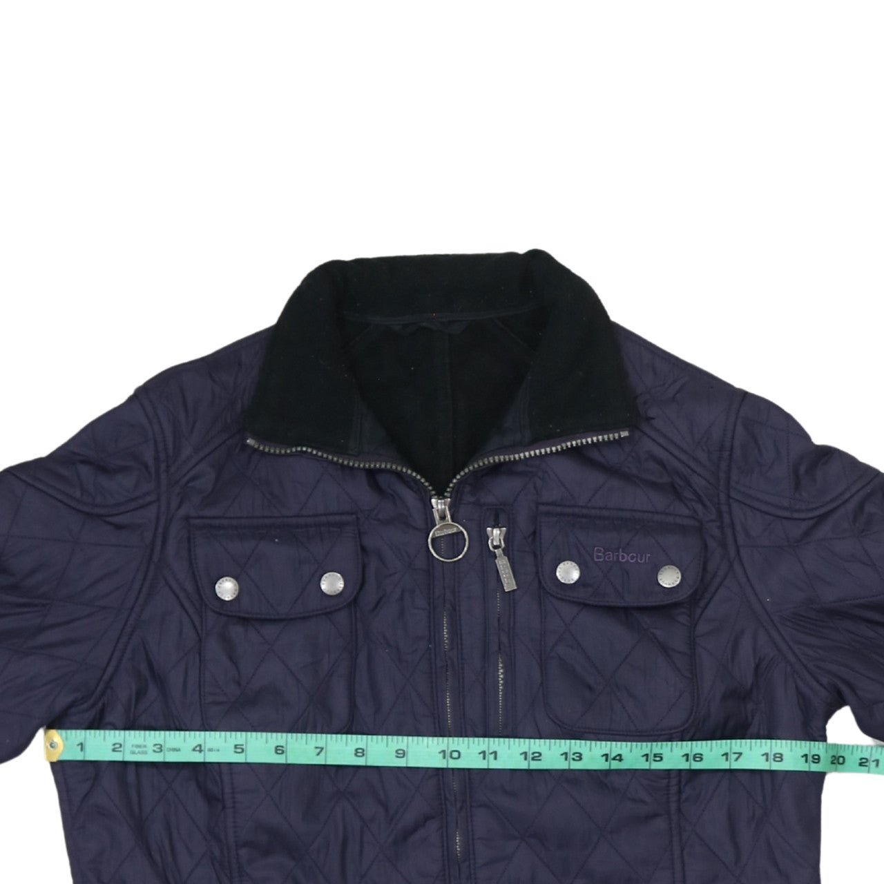 Womens UK Size 12 Barbour Blue Quilted Coat