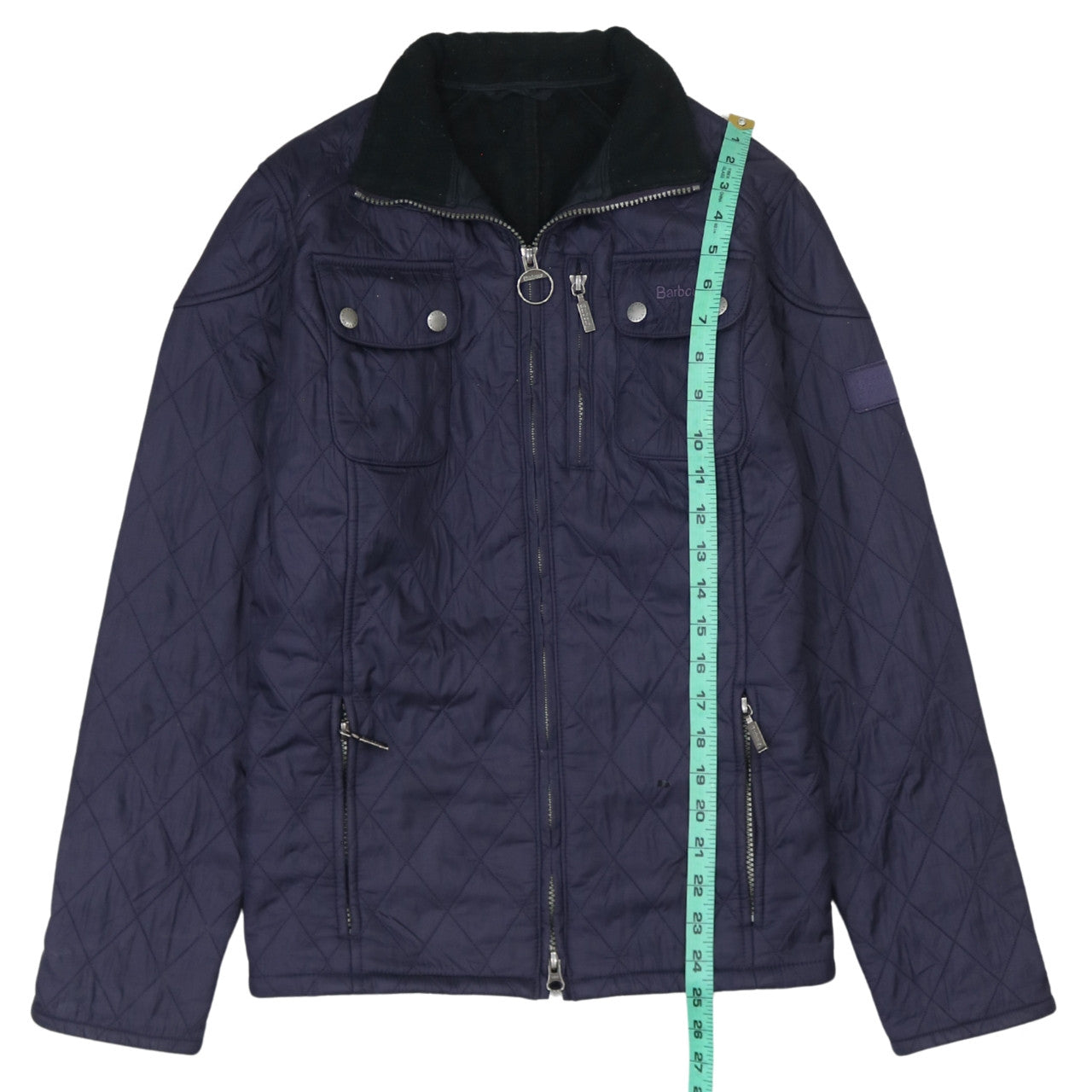 Womens UK Size 12 Barbour Blue Quilted Coat