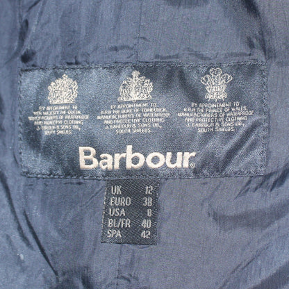 Womens UK Size 12 Barbour Blue Quilted Coat