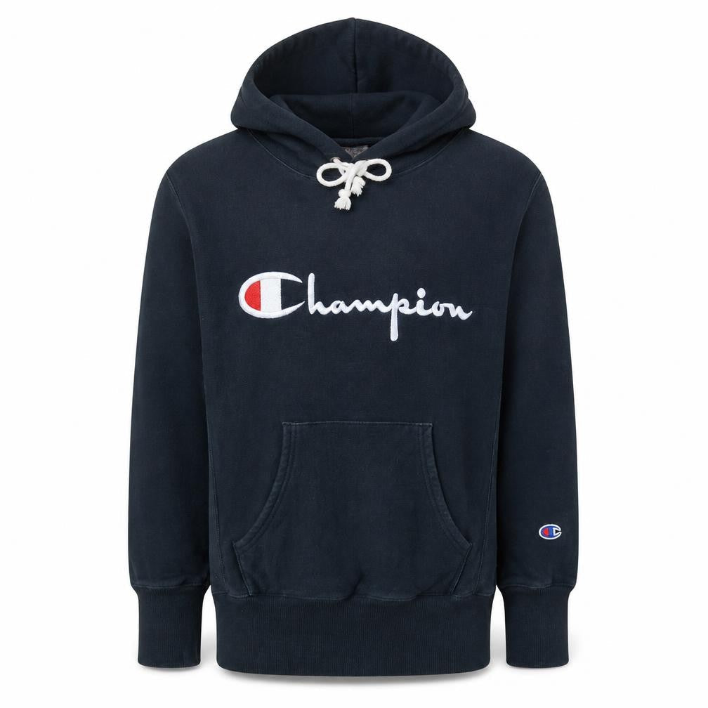 Mens UK Size M Champion Blue Pullover Hoodie