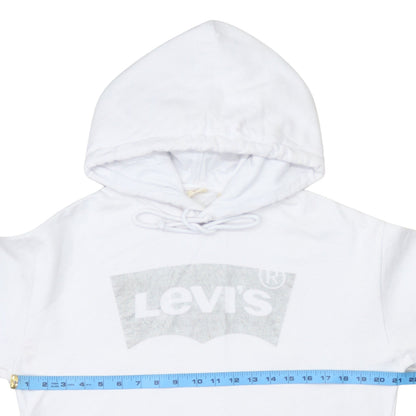 Mens UK Size S Levi's White Pullover Hoodie