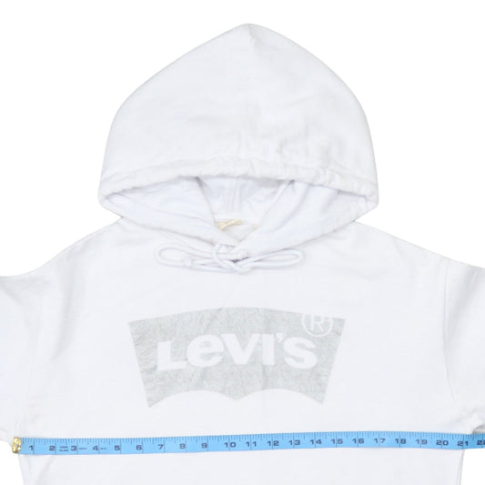 Mens UK Size S Levi's White Pullover Hoodie