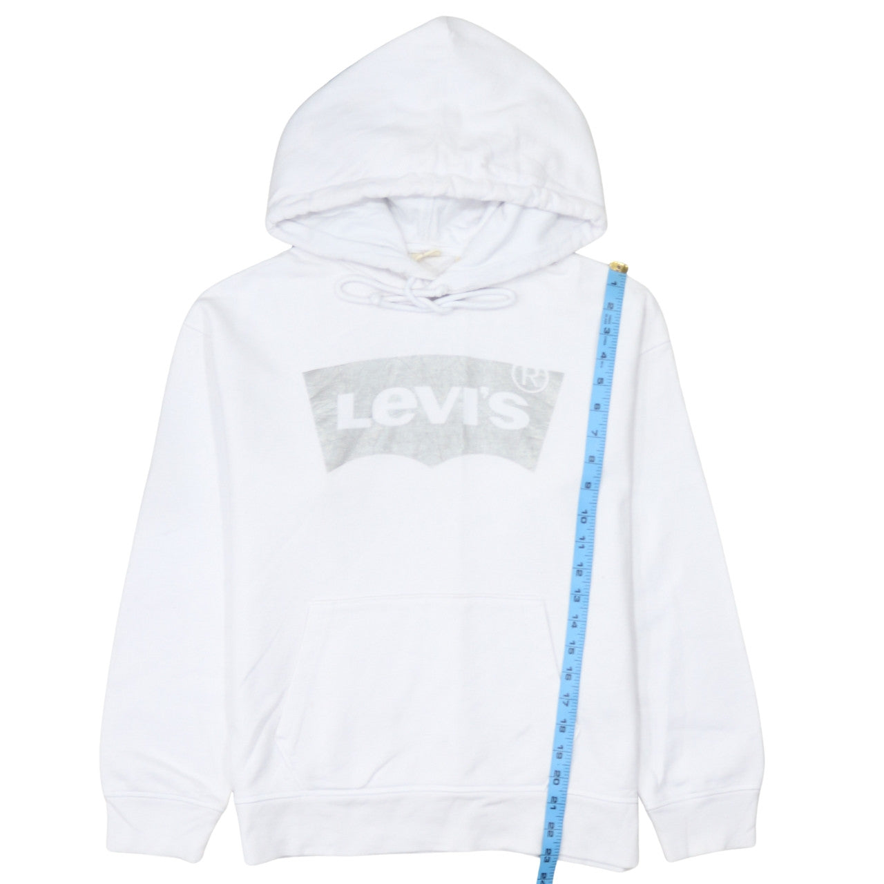 Mens UK Size S Levi's White Pullover Hoodie