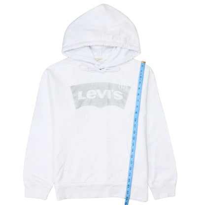 Mens UK Size S Levi's White Pullover Hoodie