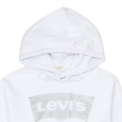 Mens UK Size S Levi's White Pullover Hoodie