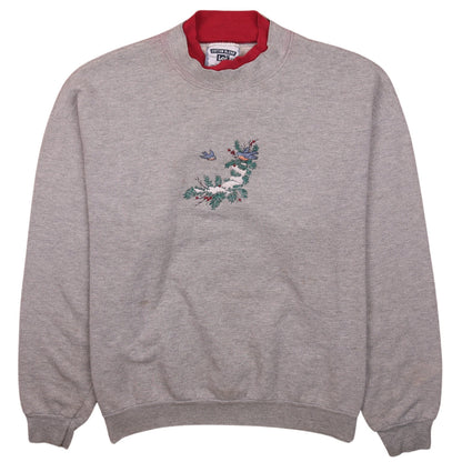 Womens UK Size L Lee Grey Pullover Sweatshirt