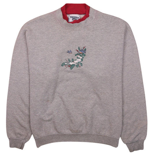 Womens UK Size L Lee Grey Pullover Sweatshirt