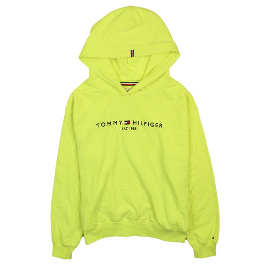 Mens UK Size L Tommy Hilfiger Yellow Pullover Hoodie