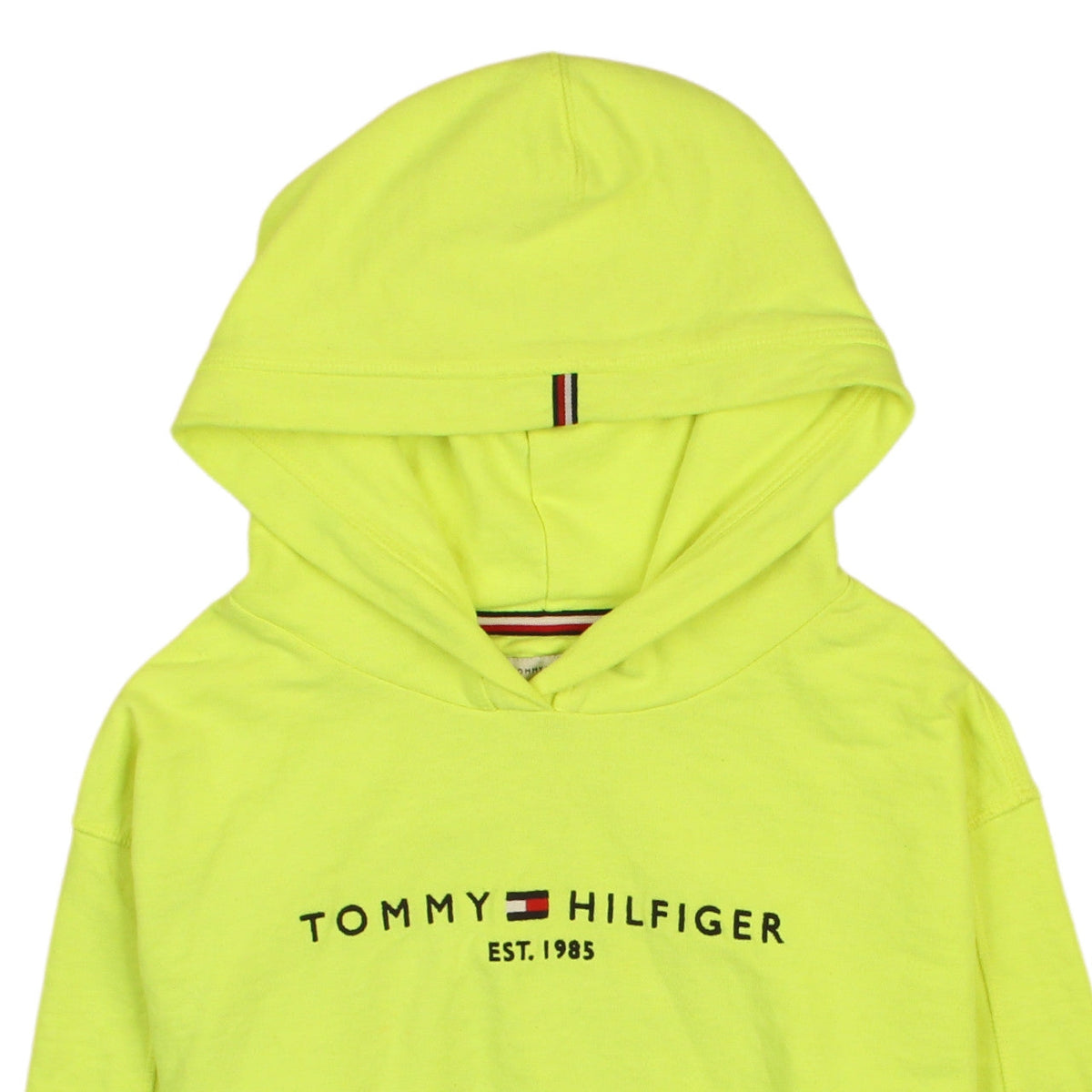 Mens UK Size L Tommy Hilfiger Yellow Pullover Hoodie