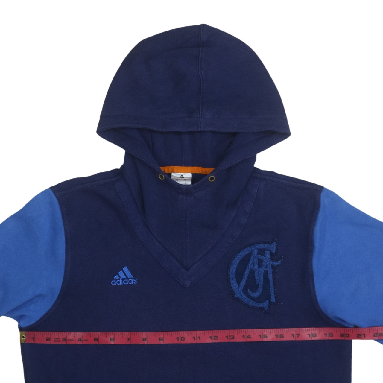 Mens UK Size M adidas Blue Pullover Hoodie