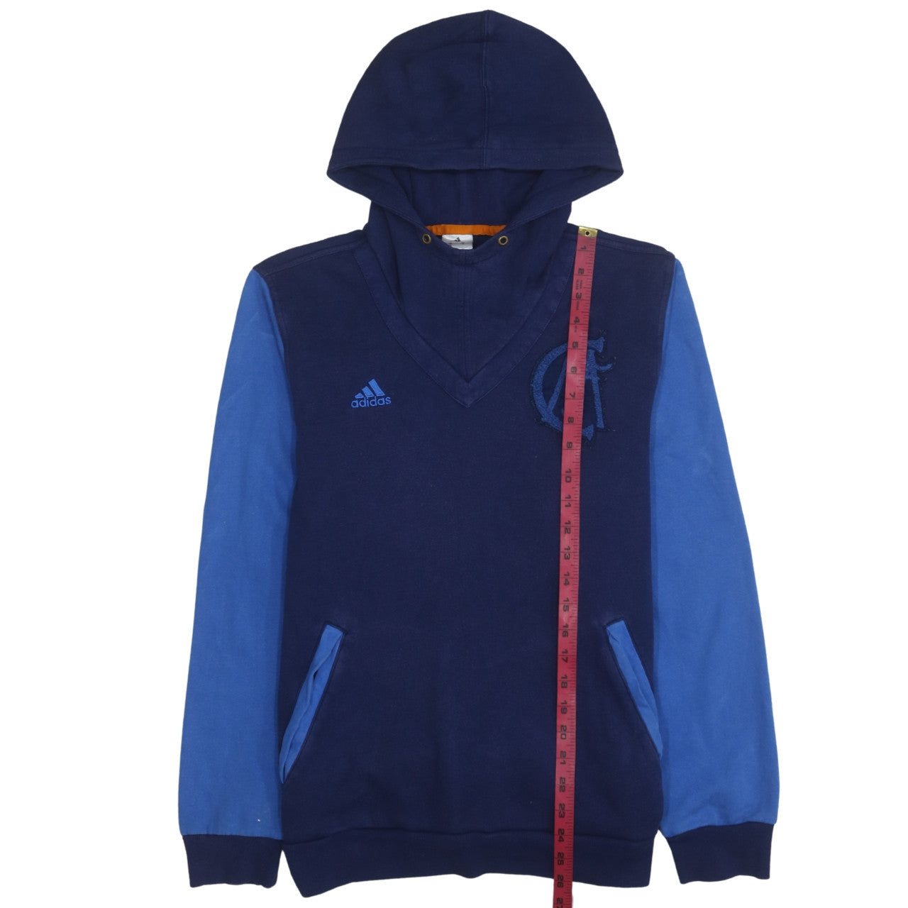 Mens UK Size M adidas Blue Pullover Hoodie