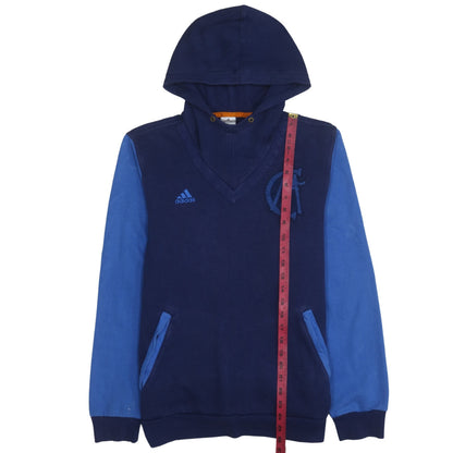 Mens UK Size M adidas Blue Pullover Hoodie