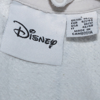 Disney Women White Stitch Print Pullover Sweatshirt Size 14/16
