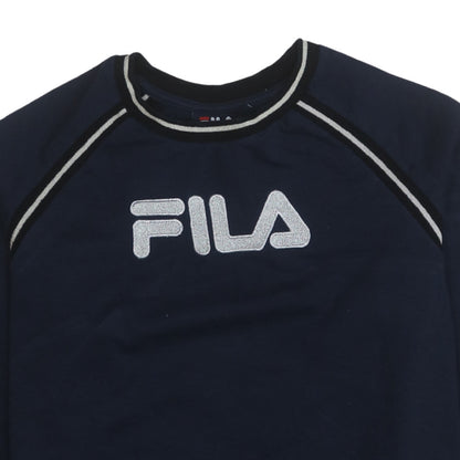 Womens UK Size M FILA Blue Pullover Sweatshirt