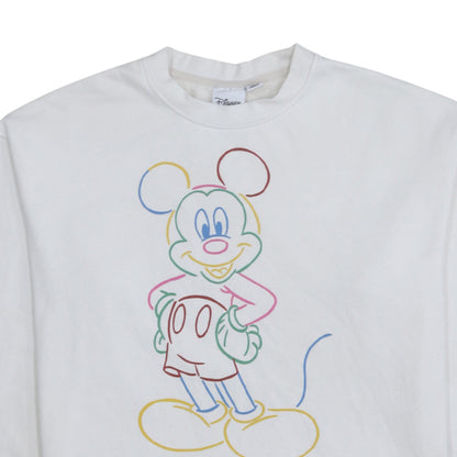 Womens UK Size 10/12 Disney White Pullover Sweatshirt