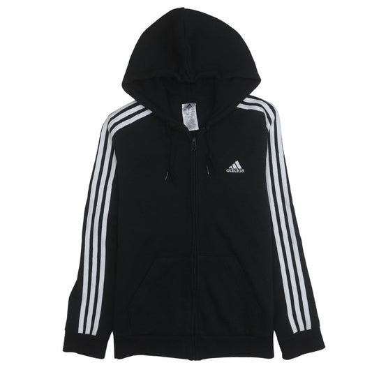 Womens UK Size M adidas Black Full Zip Hoodie