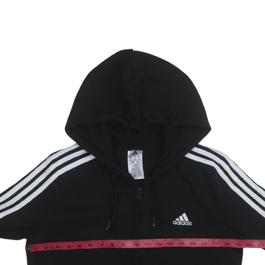 Womens UK Size M adidas Black Full Zip Hoodie