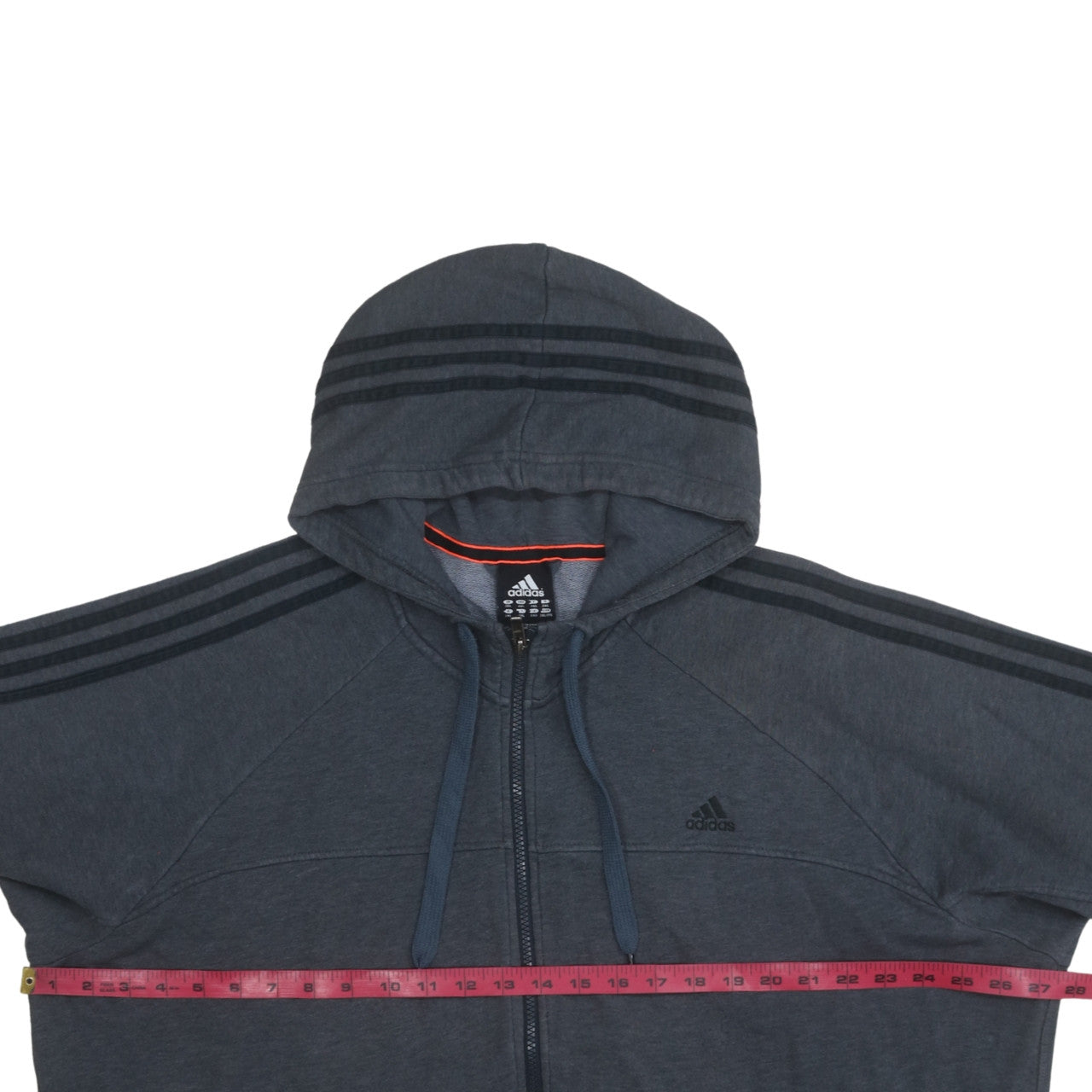 Mens UK Size 2XL adidas Grey Full Zip Hoodie