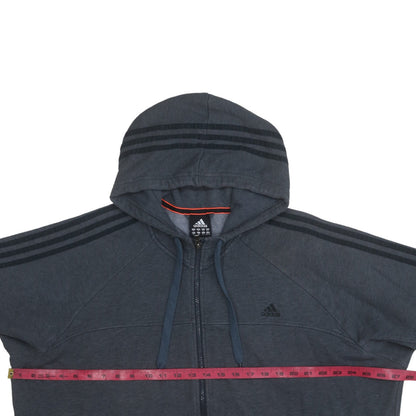 Mens UK Size 2XL adidas Grey Full Zip Hoodie