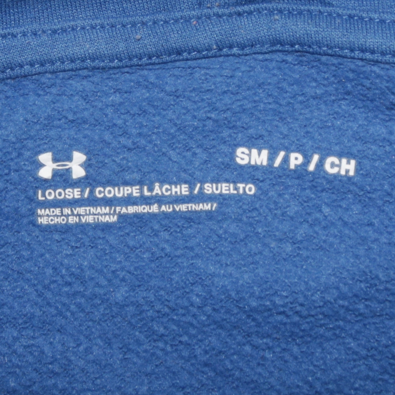 Mens UK Size S Under armour Blue Pullover Hoodie