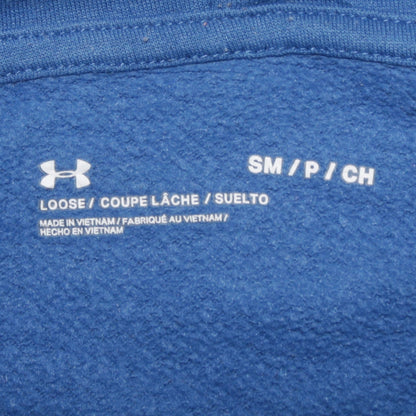 Mens UK Size S Under armour Blue Pullover Hoodie