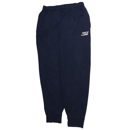 Mens UK Size L Nike Regular Fit Sweatpants Blue Trousers