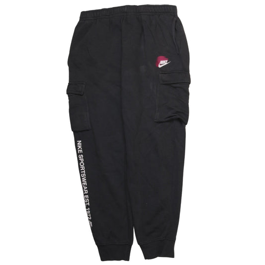 Mens UK Size L Nike Regular Fit Cargo Black Trousers
