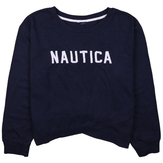 Womens UK Size XL Nautica Blue Pullover Sweatshirt