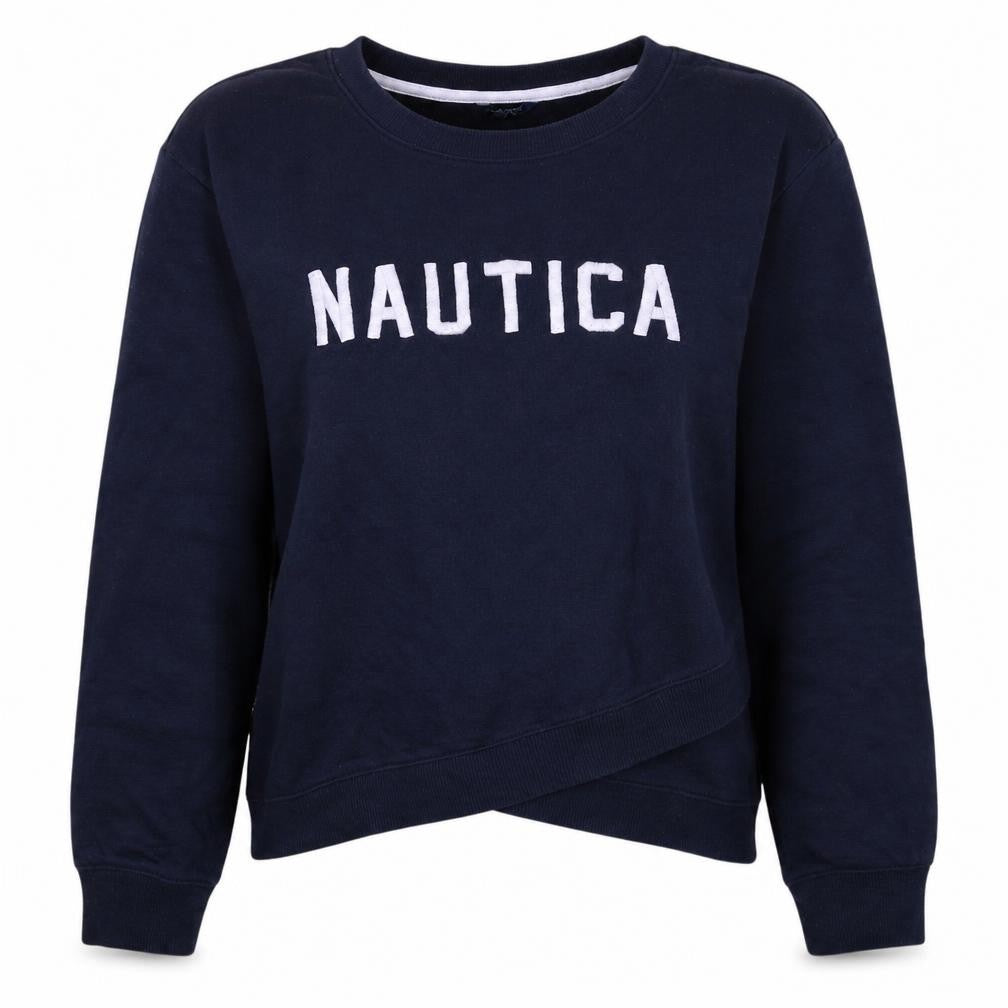 Womens UK Size XL Nautica Blue Pullover Sweatshirt
