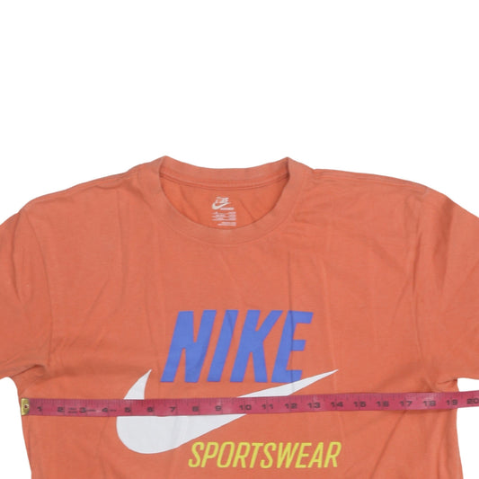 Nike Men's Orange Sportswear Logo Graphic T-Shirt Size M