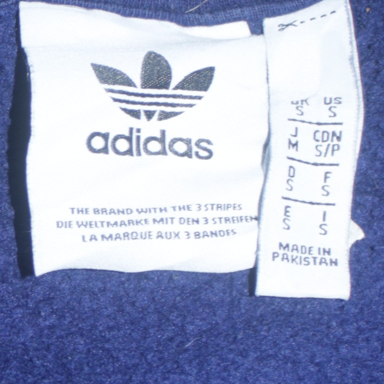 Mens UK Size M adidas Blue Pullover Hoodie